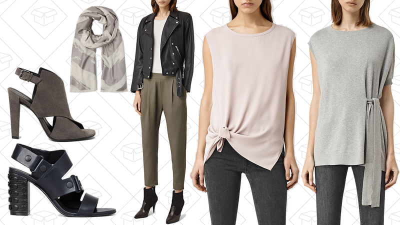 Ulla Suede Sandal, $228 | East Heel Sandal, $260 | Macchia Scarf, $112 | Aledia Pants, $142 | Heny Top, $128 | Shera Top, $156